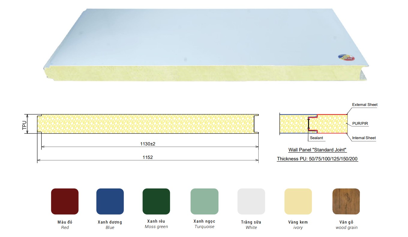 Panel PU Phú Sơn - Thương hiệu Javta làm vách kho lạnh